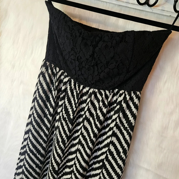 Cantata Classic Strapless Lace Bodice Midi Dress - Picture 2 of 7